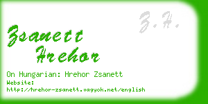 zsanett hrehor business card